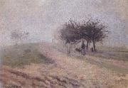 Camille Pissarro Effect of fog at Creil Effet de brouillard a Creil oil painting
